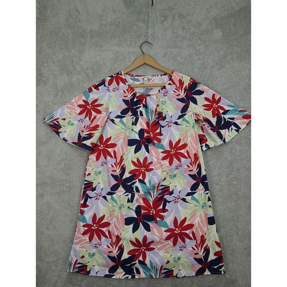 The Pioneer Woman Scoop Neck Mini Dress Bell Sleeves‎  Floral Print 100% Cotton - Picture 5 of 12